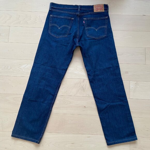 Levis 505 Mens Straight Leg Jeans W36 Classic Fit Blue Denim Made In Mexico - Picture 2 of 12